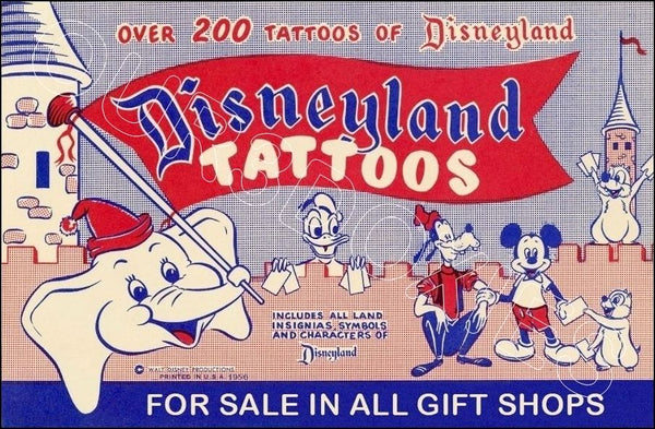 1956 Disneyland Tattoos Store Advertising Standup Sign - Mickey Mouse - 6
