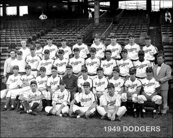 1949 Brooklyn Dodgers 8X10 Photo - Robinson Campanella - 2134