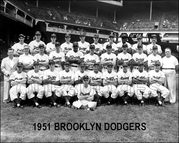 1951 Brooklyn Dodgers 8X10 Photo - Robinson Snider Campy - 2135