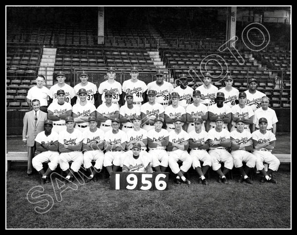 1956 Brooklyn Dodgers 11X14 Photo - Robinson Snider - 2141