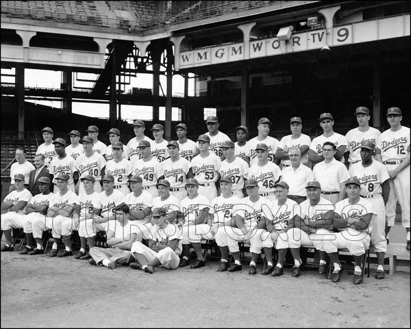 1957 Brooklyn Dodgers 8X10 Photo - Koufax Hodges Snider - 2142