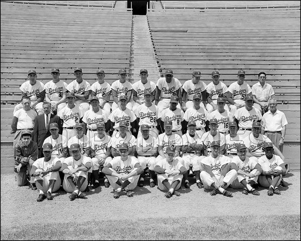 1958 Brooklyn Dodgers 8X10 Photo - Koufax Hodges Snider - 2143