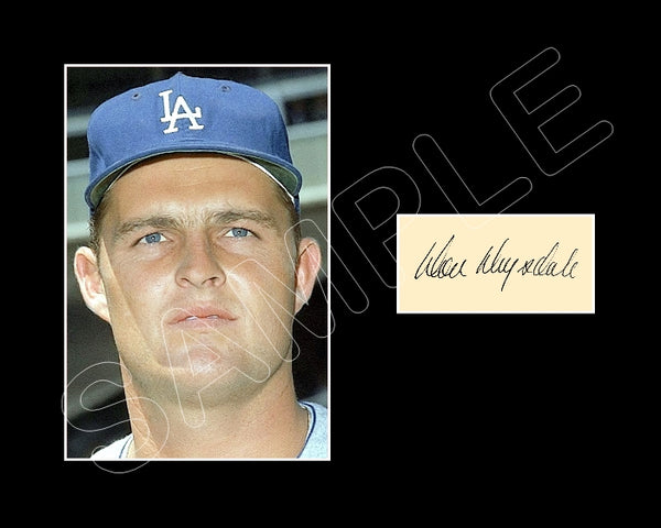 Don Drysdale Matted Photo Display 8X10 - Los Angeles Dodgers - 285