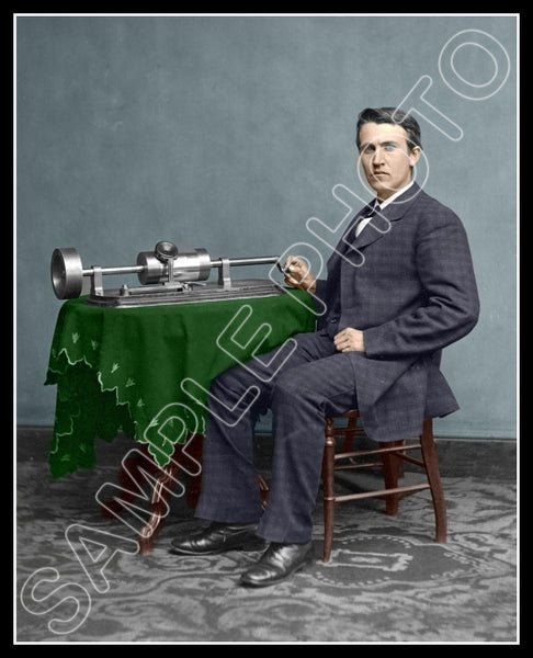 1878 Thomas Edison Colorized 8X10 Photo - 2760