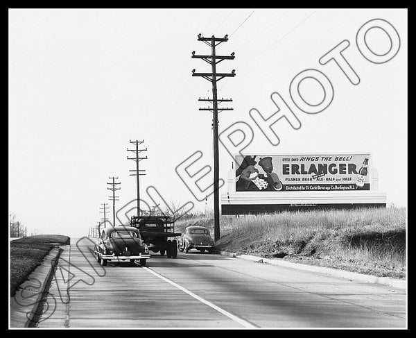 Erlanger Beer Billboard 8X10 Photo - 1948 New Jersey - 2230
