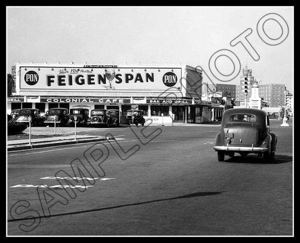Feigenspan Beer Billboard 8X10 Photo - Asbury Park New Jersey 1940 - 2233