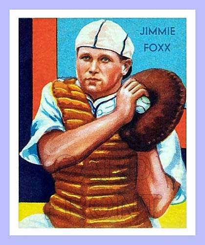 1934-1936 Diamond Stars Jimmie Foxx Reprint Card - Philadelphia Athletics - 3352