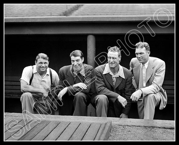 Lou Gehrig Joe Dimaggio 8X10 Photo - 1937 Foxx Dickey Red Sox Yankees - 1750