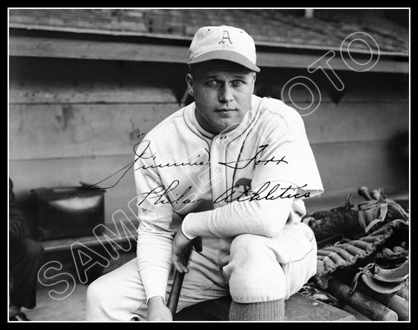 Jimmie Foxx 11X14 Photo - Autographed 1933 Philadelphia Athletics A's - 325