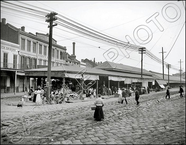 1910 French Market New Orleans Louisiana 11X14 Photo - 2500