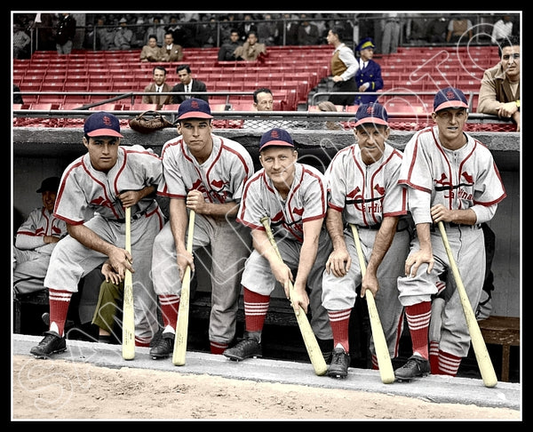 Stan Musial Enos Slaughter Colorized 8X10 Photo - Garagiola Sisler Kurowski 1946 Cardinals - 1757