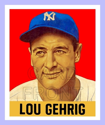 1948 Leaf Lou Gehrig Fantasy Card - New York Yankees - 3370