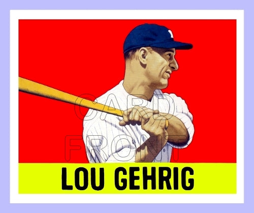 1948 Leaf Lou Gehrig Fantasy Card - New York Yankees - 3372