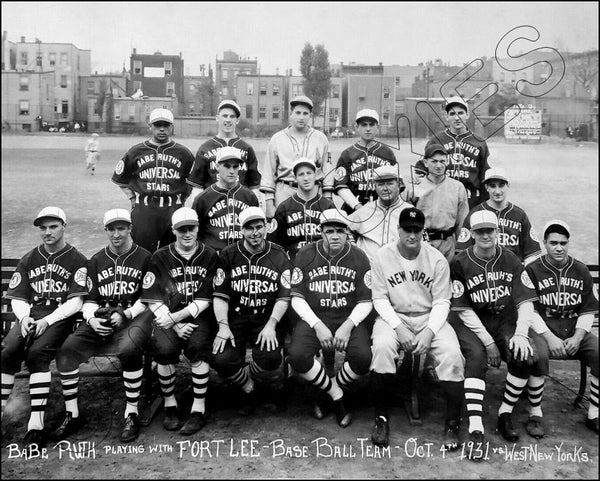 Babe Ruth Lou Gehrig 8X10 Photo - 1931 Barnstorming Yankees - 1796