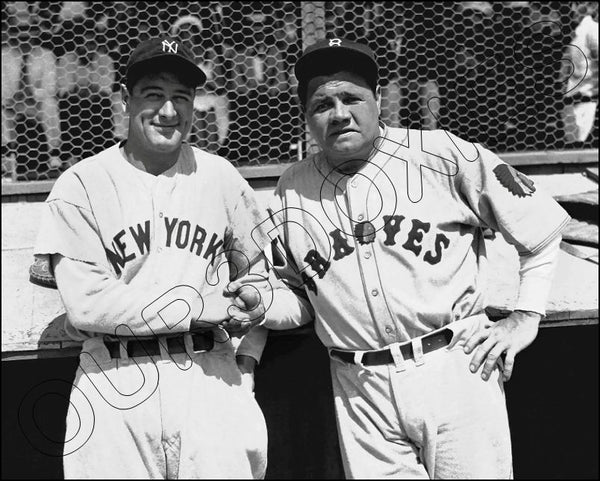 Babe Ruth Lou Gehrig Colorized 8X10 Photo - New York Yankees - 13