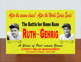 Babe Ruth Lou Gehrig Barnstorming Store Counter Standup Sign - Yankees - 1804