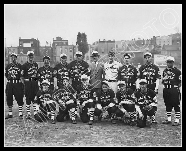 Babe Ruth Lou Gehrig 8X10 Photo - 1931 Barnstorming Yankees - 2144