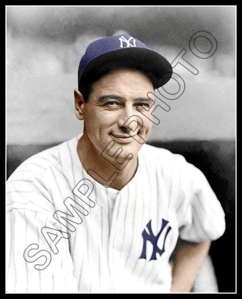 Lou Gehrig Colorized 8X10 Photo - New York Yankees - 345