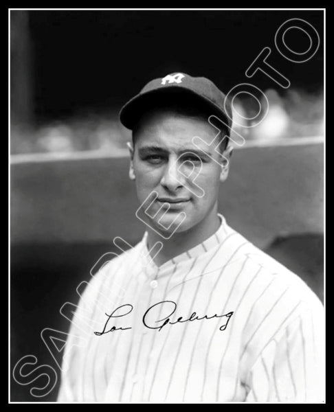 Lou Gehrig 8X10 Photo - Autographed 1927 New York Yankees - 350