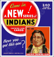 1933 Goudey Indians Store Counter Standup Sign - Gum- 2621