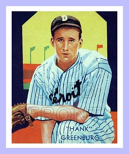 1934-1936 Diamond Stars Hank Greenberg Reprint Card Error - Detroit Tigers - 3354
