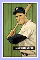 1951 Bowman Hank Greenberg Fantasy Card - Detroit Tigers - 3413