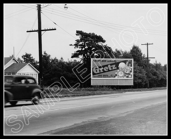 Gretz Beer Billboard 8X10 Photo - New Jersey 1946 - 2239