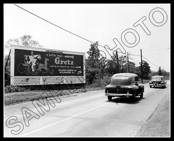 Gretz Beer Billboard 8X10 Photo - New Jersey 1948 - 2240