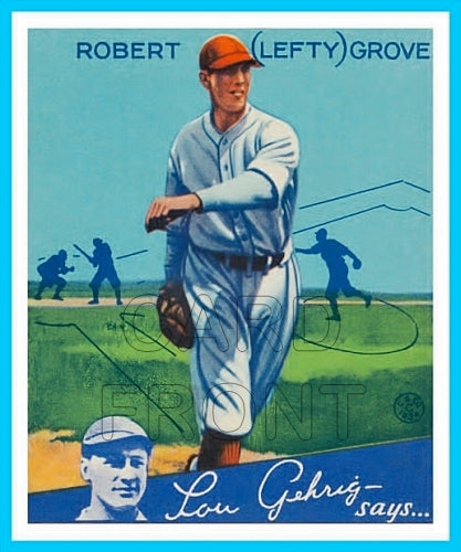 1934 Goudey Lefty Grove Reprint Card - Boston Red Sox - 3349