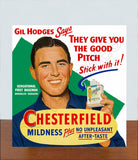 Gil Hodges 1952 Chesterfield Store Counter Standup Sign - Brooklyn Dodgers - 1555