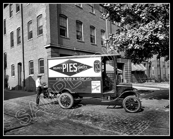 1920 Holmes Bakery Pie Truck 8X10 Photo - Washington DC - 2335
