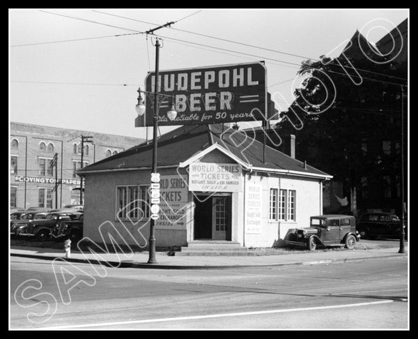 Hudepol Beer 8X10 Photo - Covington Kentucky 1939 Reds World Series Tickets - 2247