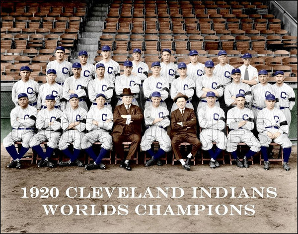 1920 Cleveland Indians Colorized 11X14 Photo - Speaker World Champs - 2155