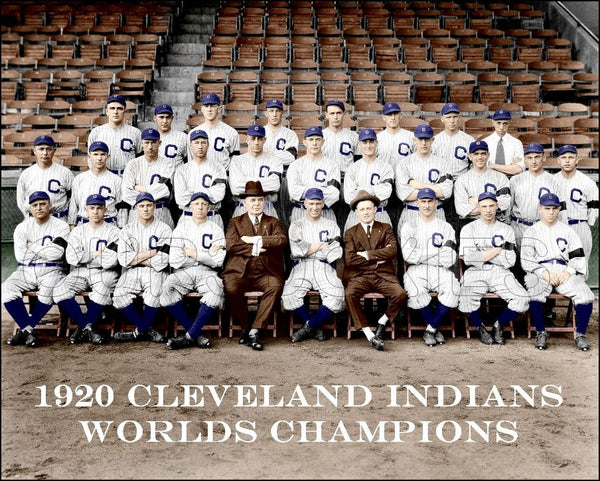 1920 Cleveland Indians Colorized 8X10 Photo - Speaker World Champs - 2154