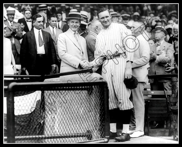 Walter Johnson Calvin Coolidge 8X10 Photo - President Washington Senators - 1842