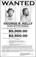 1933 Machine Gun Kelly Wanted Poster 11X17 - 2829