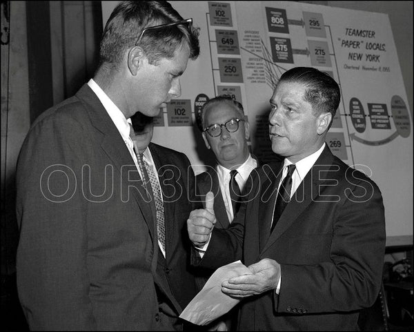 1957 Jimmy Hoffa 8X10 Photo - Bobby Kennedy - 2830
