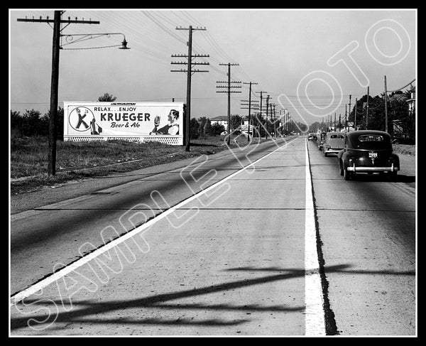 Krueger Beer Billboard 8X10 Photo - Trenton New Jersey 1941 - 2256