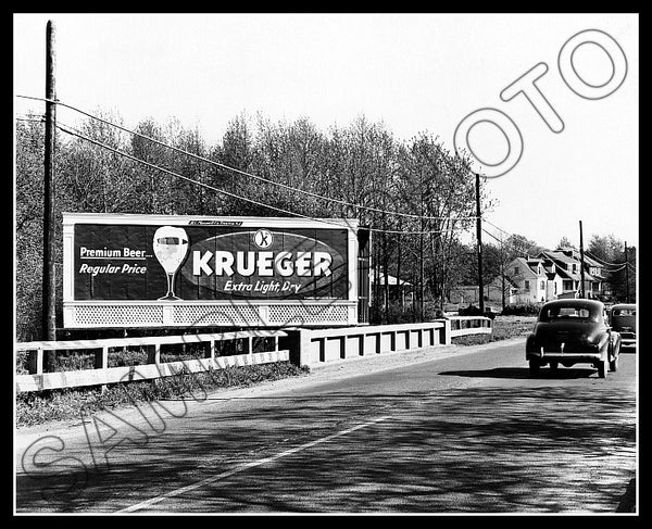 Krueger Beer Billboard 8X10 Photo - Trenton New Jersey 1952 - 2258