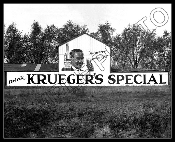 1924 Krueger Special Beer Billboard 8X10 Photo - 2259