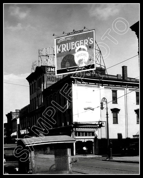 Krueger Beer Billboard 8X10 Photo - Trenton New Jersey 1922 - 2261