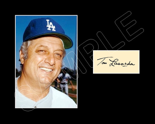 Tommy Lasorda Matted Photo Display 8X10 - Los Angeles Dodgers - 468