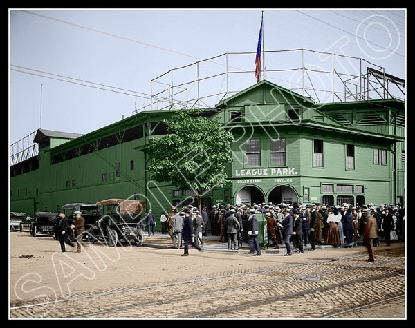 1905 League Park Colorized 11X14 Photo - Cleveland Spiders Indians - 1100