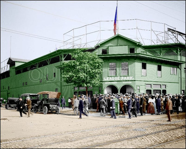 1905 League Park Colorized 8X10 Photo - Cleveland Spiders Indians - 65