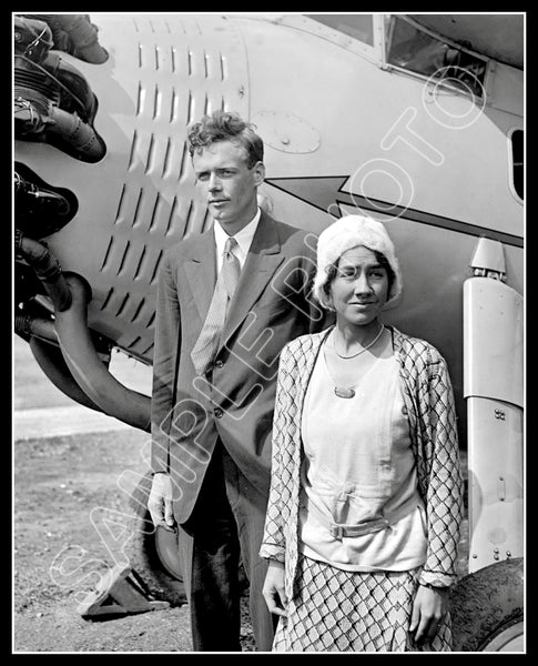 1929 Charles Lindbergh 8X10 Photo - Wife - 2849