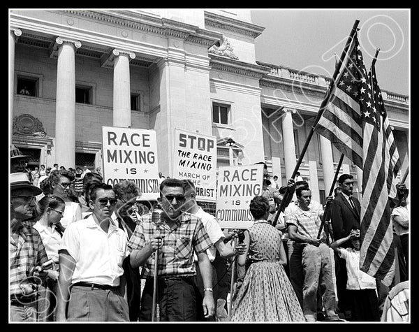 1959 Little Rock Arkansas 11X14 Photo - Integration Protest - 2529