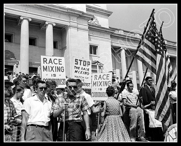 1959 Little Rock Arkansas 8X10 Photo - Integration Protest - 2528