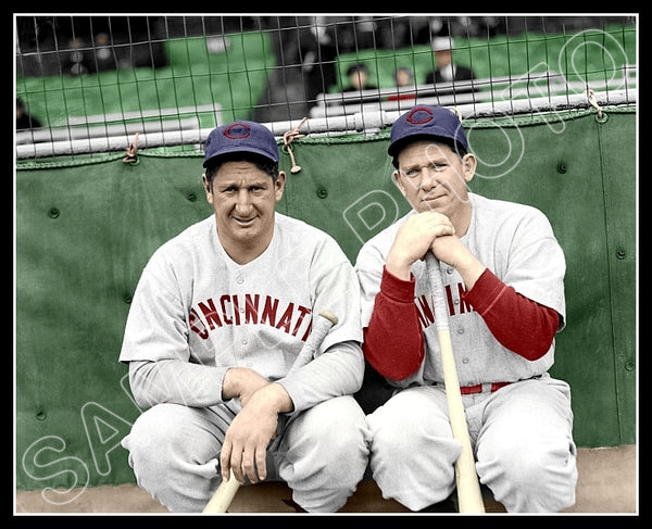 Ernie Lombardi Paul Derringer Colorized 8X10 Photo - 1940 Cincinnati Reds - 1850