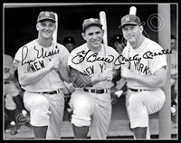 Mickey Mantle Roger Maris 11X14 Photo - Autographed Yogi Berra New York Yankees - 11915