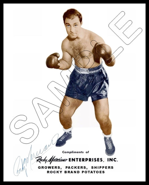 Rocky Marciano 8X10 Photo - Autographed Heavyweight Champion - 919